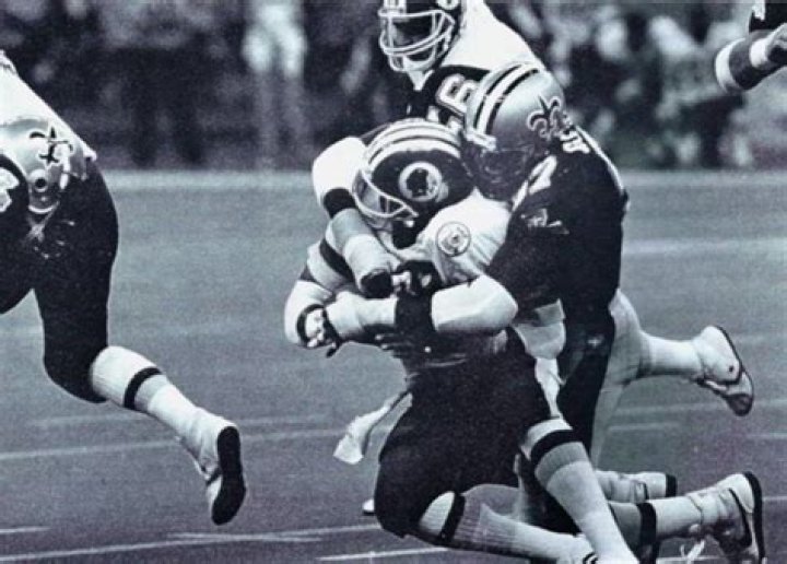 Jumpy Geathers 1986 New Orleans Saints vs Washington Redskins New